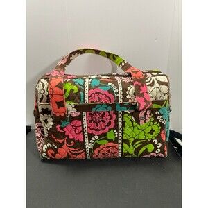 Vera Bradley Caroline Handbag Satchel Lola Brown Multi VGC Purse Retired